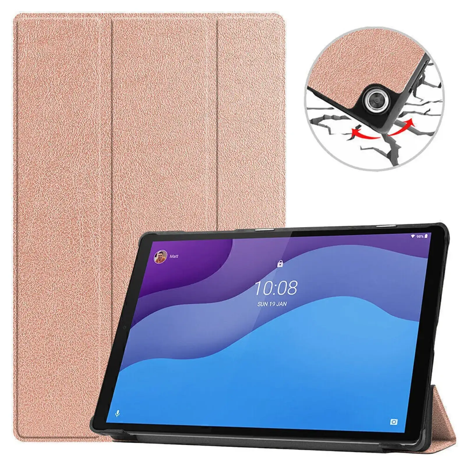 Чехол-книжка BeCover Smart Case для Lenovo Tab M10 TB-X306F HD (2nd Gen) Rose Gold (709532)