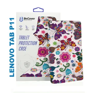 Цвет: Белый - Чехол-книжка BeCover Smart Case для Lenovo Tab P11 / P11 Plus Butterfly (706099)