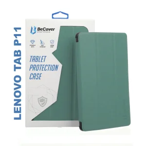 Цвет: Зеленый - Чехол-книжка BeCover Smart Case для Lenovo Tab P11 / P11 Plus Dark Green (706098)