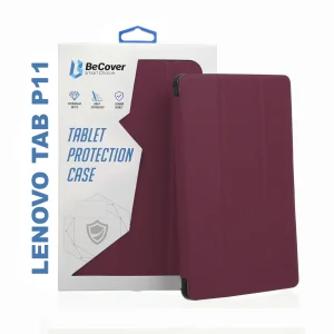 Цвет: Бордовый - Чехол-книжка BeCover Smart Case для Lenovo Tab P11 / P11 Plus Red wine (706095)