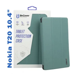 Цвет: Зеленый - Чехол-книжка BeCover Smart Case для Nokia T20 10.4" Dark Green (708043)