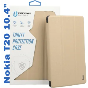 Цвет: Золотой - Чехол-книжка BeCover Smart Case для Nokia T20 10.4" Gold (708049)