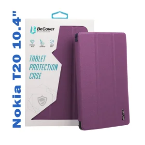 Цвет: Фиолетовый - Чехол-книжка BeCover Smart Case для Nokia T20 10.4" Purple (708044)