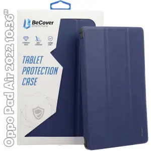 Цвет: Синий - Чехол-книжка BeCover Smart Case для Oppo Pad Air 2022 10.36" Deep Blue (709511)