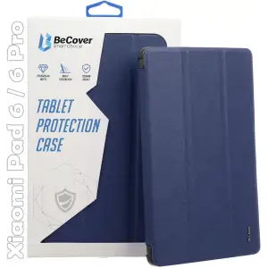 Колір: Синій - Чохол-книжка BeCover Smart Case для Xiaomi Mi Pad 6 / 6 Pro 11" Deep Blue (709491)