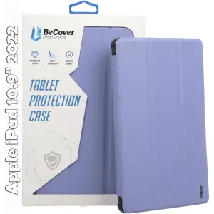 Колір: Фіолетовий - Чохол-книжка Soft Edge BeCover з кріпленням Apple Pencil для Apple iPad 10.9" 2022 Purple (709239)