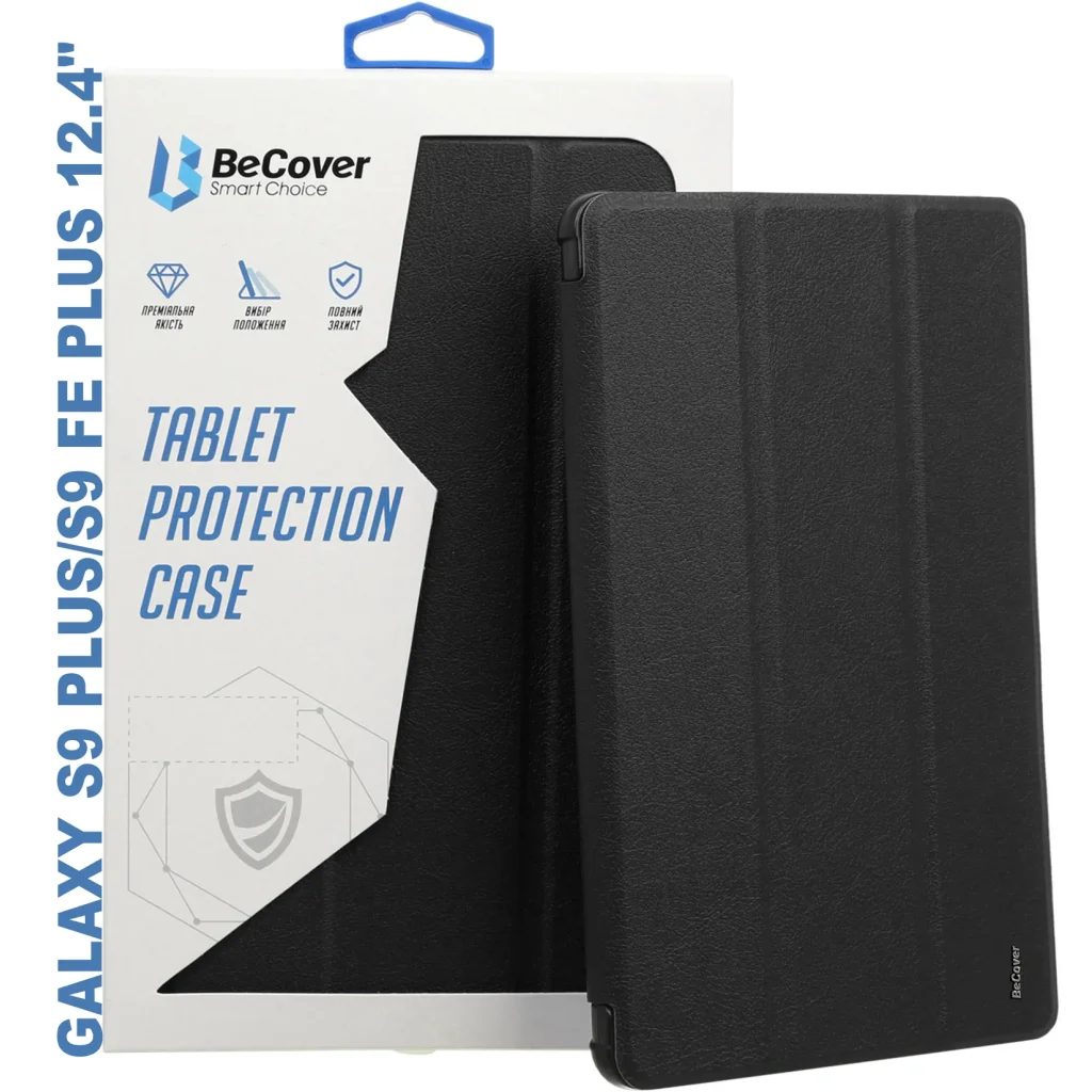 Чохол-книжка Soft Edge BeCover з кріпленням для стілусу для Samsung Galaxy Tab S9 Plus (SM-X810/SM-X816)/S9 FE Plus (SM-X610/SM-X616) 12.4