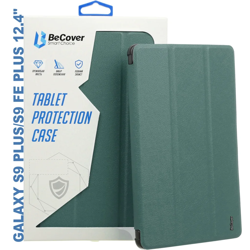 Чохол-книжка Soft Edge BeCover з кріпленням для стілусу для Samsung Galaxy Tab S9 Plus (SM-X810/SM-X816)/S9 FE Plus (SM-X610/SM-X616) 12.4