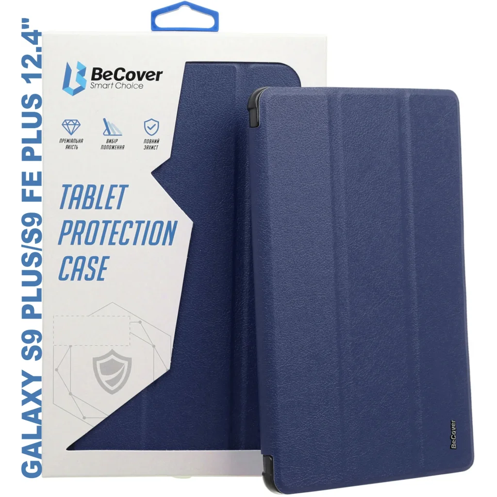 Чохол-книжка Soft Edge BeCover з кріпленням для стілусу для Samsung Galaxy Tab S9 Plus (SM-X810/SM-X816)/S9 FE Plus (SM-X610/SM-X616) 12.4