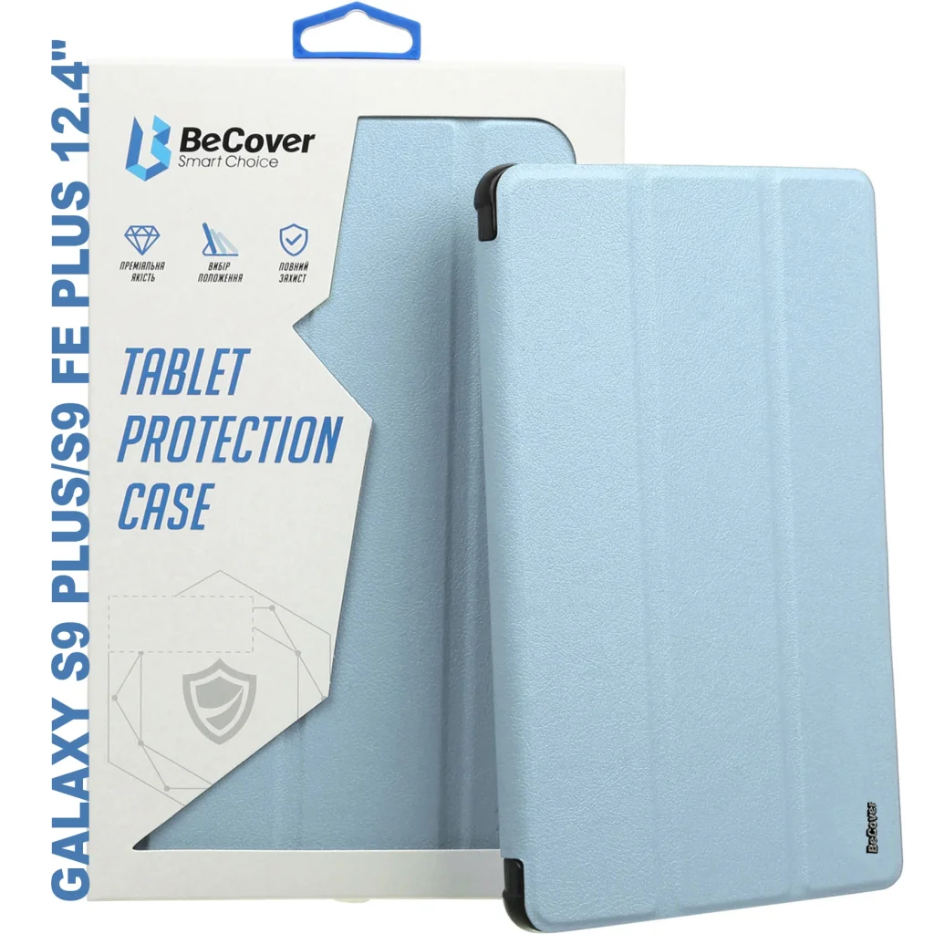 Чохол-книжка Soft Edge BeCover з кріпленням для стілусу для Samsung Galaxy Tab S9 Plus (SM-X810/SM-X816)/S9 FE Plus (SM-X610/SM-X616) 12.4