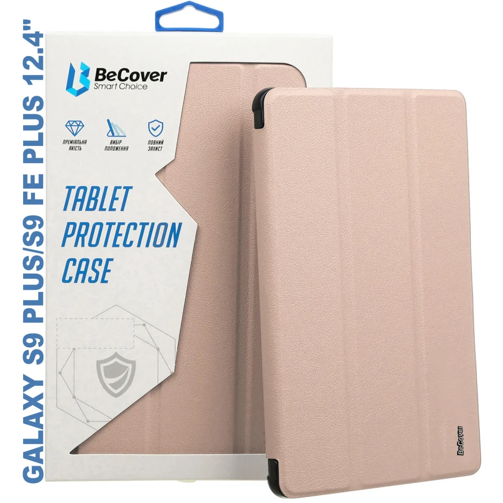 Чохол-книжка Soft Edge BeCover з кріпленням для стілусу для Samsung Galaxy Tab S9 Plus (SM-X810/SM-X816)/S9 FE Plus (SM-X610/SM-X616) 12.4