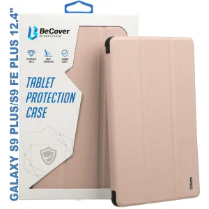 Чохол-книжка Soft Edge BeCover з кріпленням для стілусу для Samsung Galaxy Tab S9 Plus (SM-X810/SM-X816)/S9 FE Plus (SM-X610/SM-X616) 12.4" Pink (710408)