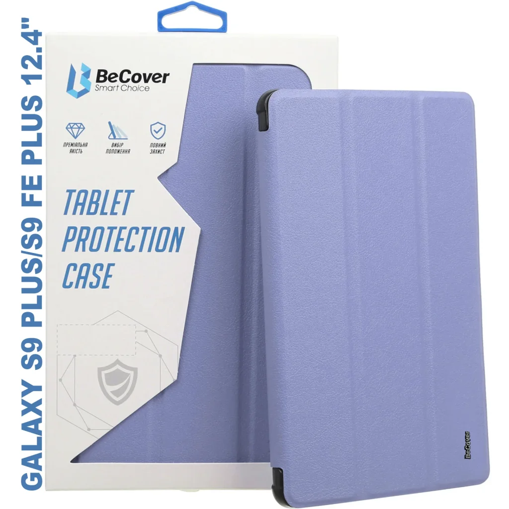 Чехол-книжка Soft Edge BeCover с креплением для стилуса для Samsung Galaxy Tab S9 Plus (SM-X810/SM-X816)/S9 FE Plus (SM-X610/SM-X616) 12.4