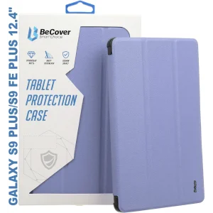 Чохол-книжка Soft Edge BeCover з кріпленням для стілусу для Samsung Galaxy Tab S9 Plus (SM-X810/SM-X816)/S9 FE Plus (SM-X610/SM-X616) 12.4" Purple (710409)