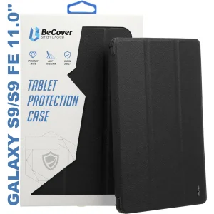 Колір: Чорний - Чохол-книжка Soft Edge BeCover з кріпленням для стілусу для Samsung Galaxy Tab S9 (SM-X710/SM-X716)/S9 FE (SM-X510/SM-X516B) 11.0" Black (710438)