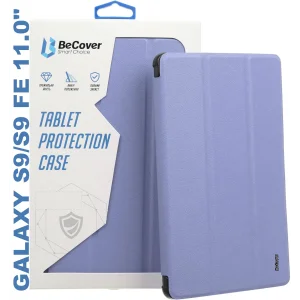 Колір: Фіолетовий - Чохол-книжка Soft Edge BeCover з кріпленням для стілусу для Samsung Galaxy Tab S9 (SM-X710/SM-X716)/S9 FE (SM-X510/SM-X516B) 11.0" Purple (710443)