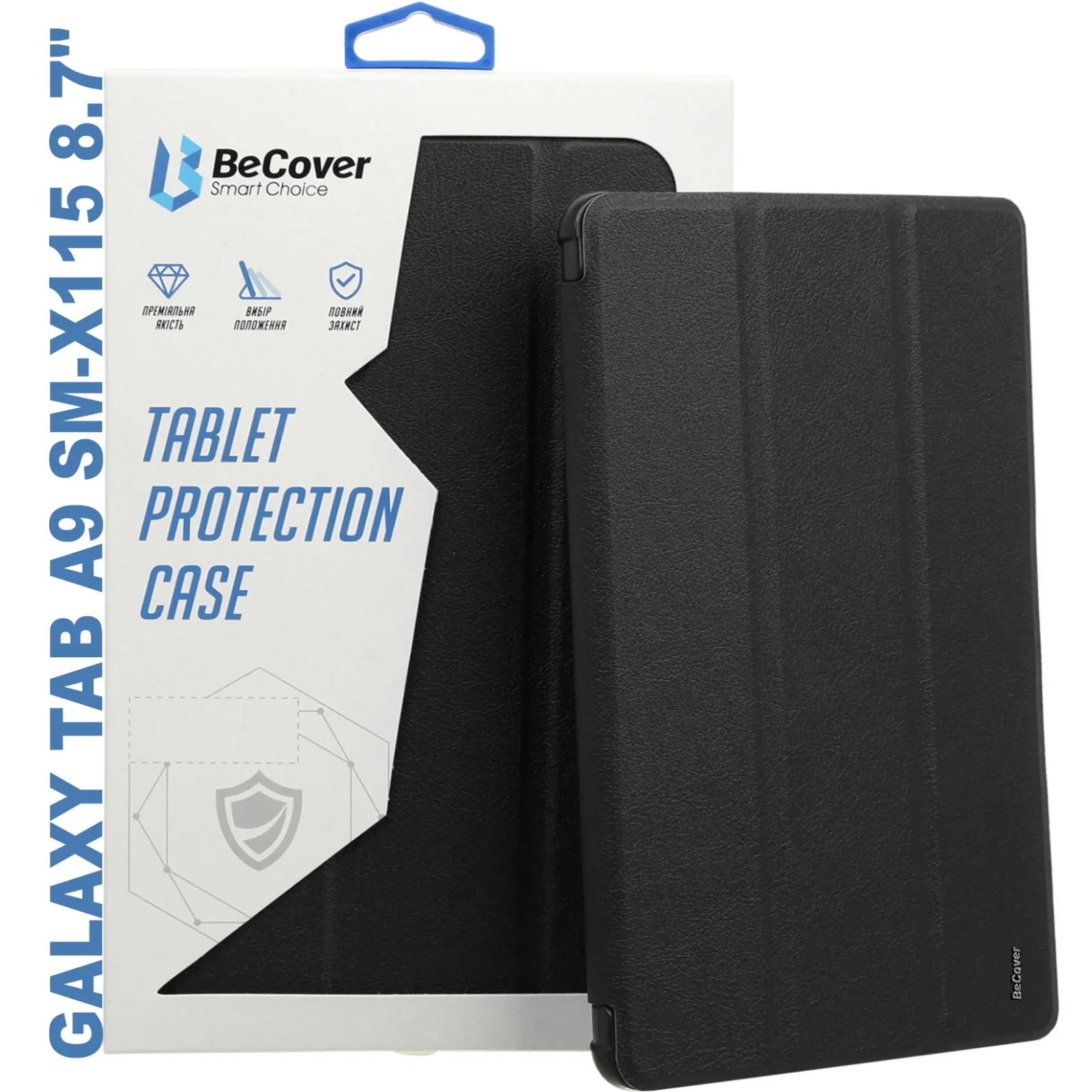 Чохол-книжка Soft Edge BeCover з кріпленням для стілусу для Samsung Galaxy Tab A9 SM-X115 8.7