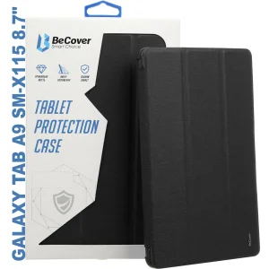 Колір: Чорний - Чохол-книжка Soft Edge BeCover з кріпленням для стілусу для Samsung Galaxy Tab A9 SM-X115 8.7" Black (710355)