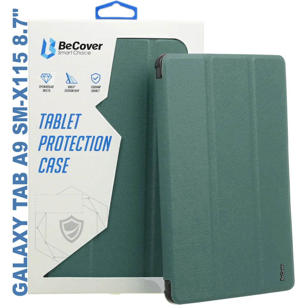 Чохол-книжка Soft Edge BeCover з кріпленням для стілусу для Samsung Galaxy Tab A9 SM-X115 8.7