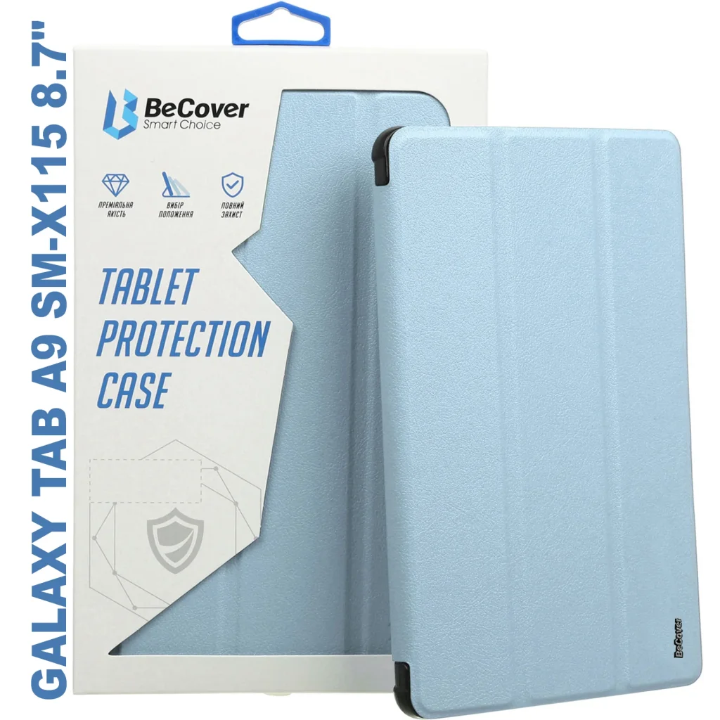 Чохол-книжка Soft Edge BeCover з кріпленням для стілусу для Samsung Galaxy Tab A9 SM-X115 8.7