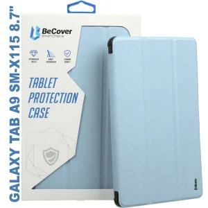 Чохол-книжка Soft Edge BeCover з кріпленням для стілусу для Samsung Galaxy Tab A9 SM-X115 8.7" Light Blue (710358)