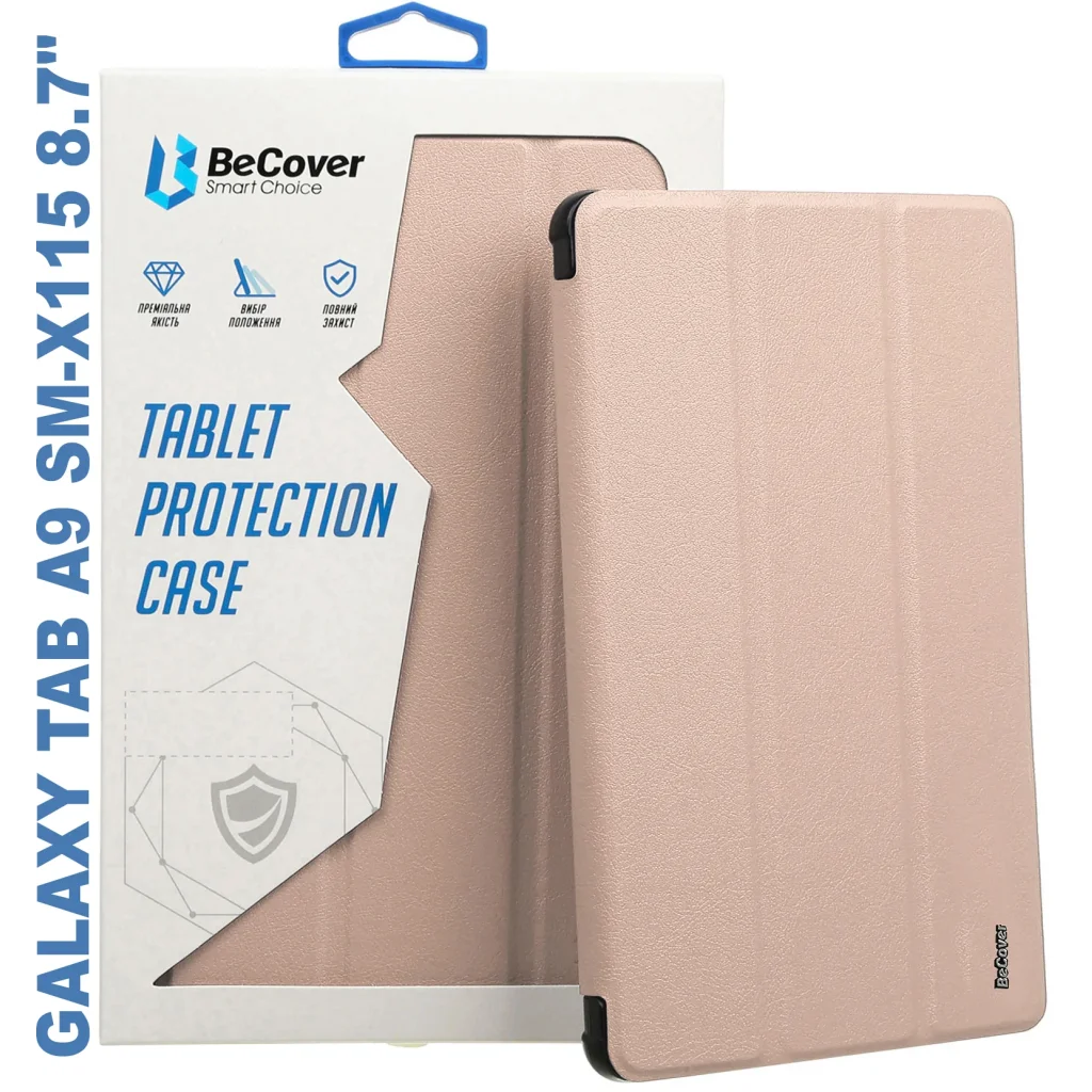 Чехол-книжка Soft Edge BeCover с креплением для стилуса для Samsung Galaxy Tab A9 SM-X115 8.7
