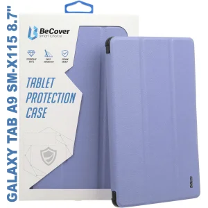Чохол-книжка Soft Edge BeCover з кріпленням для стілусу для Samsung Galaxy Tab A9 SM-X115 8.7" Purple (710360)
