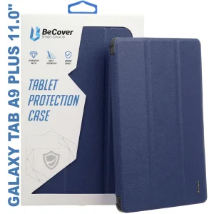 Чохол-книжка Soft Edge BeCover з кріпленням для стілусу для Samsung Galaxy Tab A9 Plus SM-X210/SM-X215/SM-X216 11.0" Deep Blue (710367)