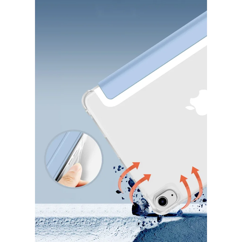 Чехол-книжка Soft Edge BeCover с креплением Apple Pencil для Apple iPad mini 6 2021 Light Blue (706807)