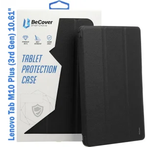 Колір: Чорний - Чохол-книжка Soft Edge BeCover з кріпленням для стілусу для Lenovo Tab M10 Plus TB-125F (3rd Gen) 10.61" Black (708366)