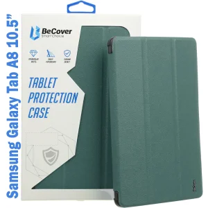 Цвет: Зеленый - Чехол-книжка Soft Edge BeCover с креплением для стілусу для Samsung Galaxy Tab A8 10.5 (2021) SM-X200 / SM-X205 Dark Green (708358)