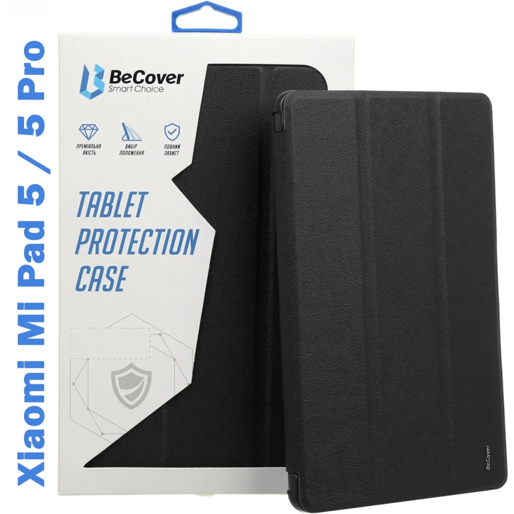 Чехол-книжка Soft Edge BeCover с креплением для стілусу для Xiaomi Mi Pad 5 / 5 Pro Black (708361)
