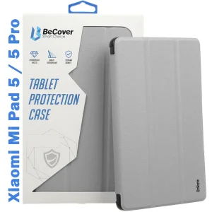 Цвет: Серый - Чехол-книжка Soft Edge BeCover с креплением для стилуса для Xiaomi Mi Pad 5 / 5 Pro Gray (709234)