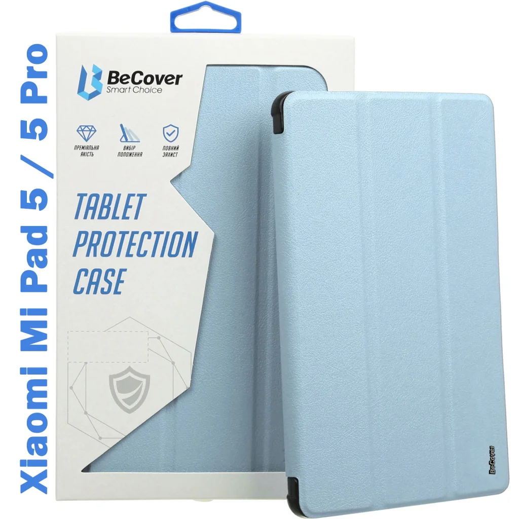 Чохол-книжка Soft Edge BeCover з кріпленням для стілусу для Xiaomi Mi Pad 5 / 5 Pro Light Blue (708365)
