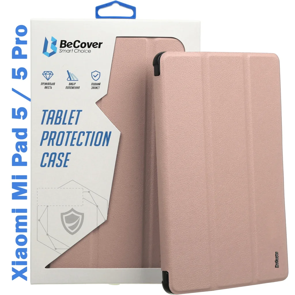 Чехол-книжка Soft Edge BeCover с креплением для стілусу для Xiaomi Mi Pad 5 / 5 Pro Rose Gold (708364)