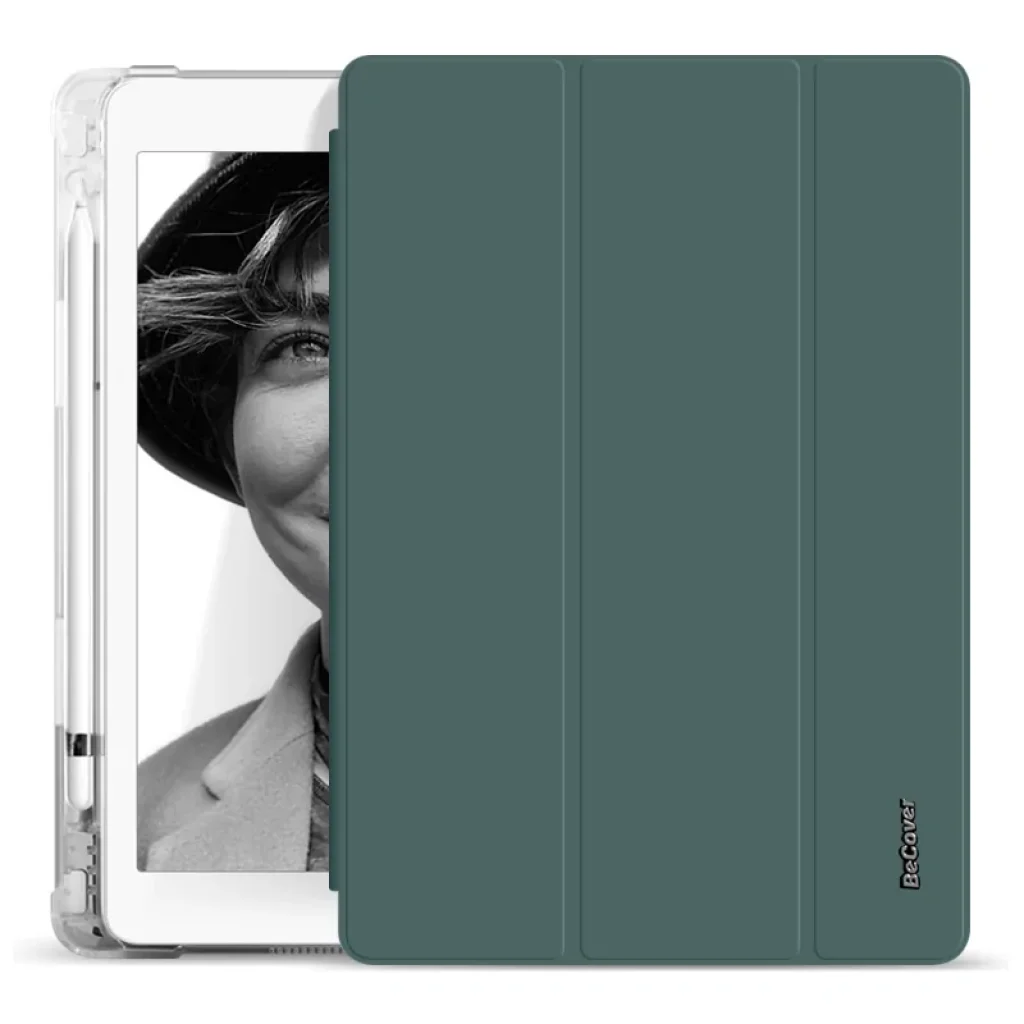 Чехол-книжка Soft TPU BeCover с креплением Apple Pencil для Apple iPad mini 6 2021 Dark Green (706754)