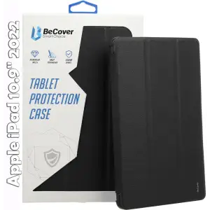 Колір: Чорний - Чохол-книжка Soft Edge BeCover з кріпленням Apple Pencil для Apple iPad 10.9" 2022 Black (709184)