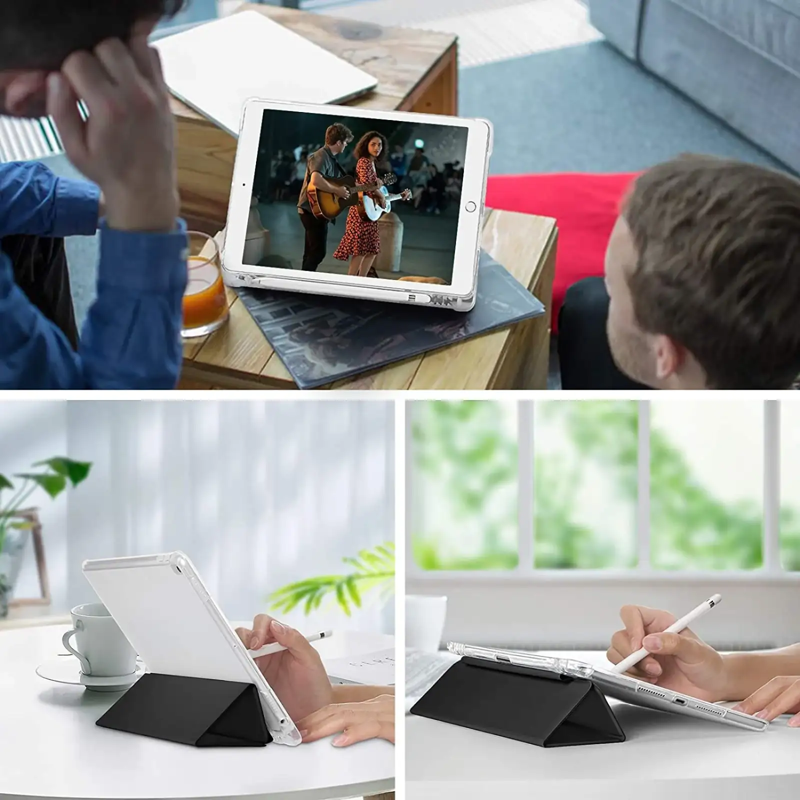 Чехол-книжка TPU Edge BeCover с креплением Apple Pencil для Apple iPad 10.2 2019/2020/2021 Gray (709238)