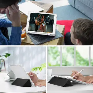 Чехол-книжка TPU Edge BeCover с креплением Apple Pencil для Apple iPad 10.2 2019/2020/2021 Gray (709238)