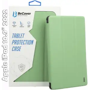 Цвет: Зеленый - Чехол-книжка Soft Edge BeCover с креплением Apple Pencil для Apple iPad 10.9" 2022 Green (709183)