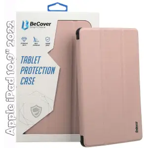 Колір: Рожевий - Чохол-книжка Soft Edge BeCover з кріпленням Apple Pencil для Apple iPad 10.9" 2022 Rose Gold (709186)