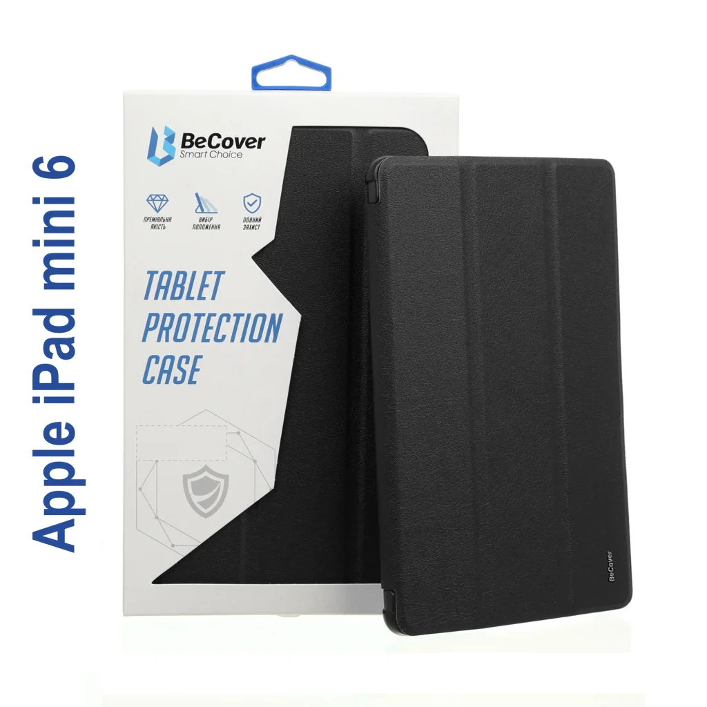 Чехол-книжка Tri Fold Soft TPU BeCover для Apple iPad mini 6 2021 Black (706720)