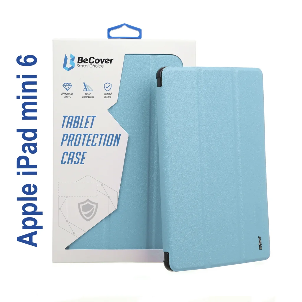Чехол-книжка Tri Fold Soft TPU BeCover для Apple iPad mini 6 2021 Light Blue (706723)