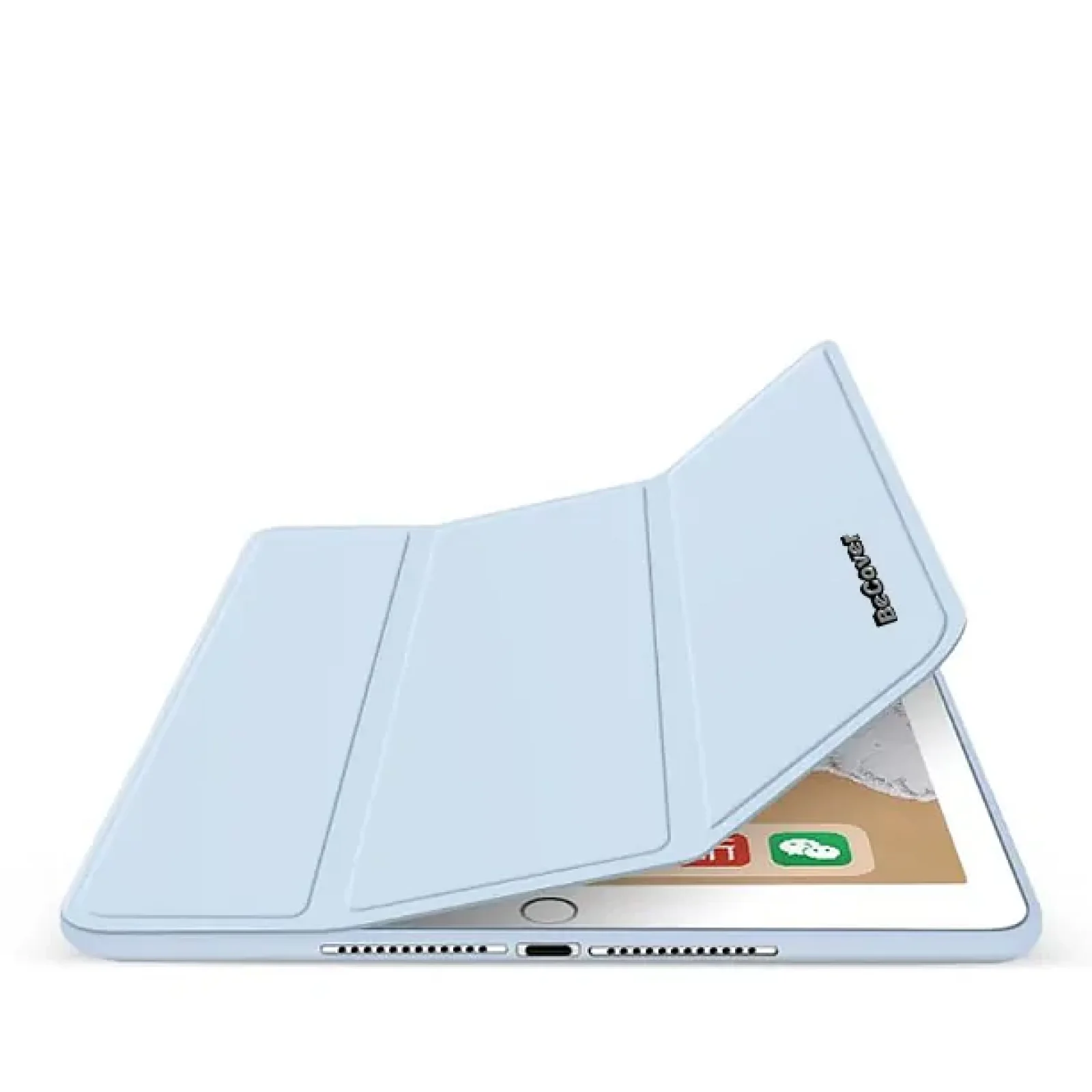 Чехол-книжка Tri Fold Soft TPU Silicone BeCover для Apple iPad 9.7 2017/2018 A1822/A1823/A1893/A1954 Light Blue (708512)