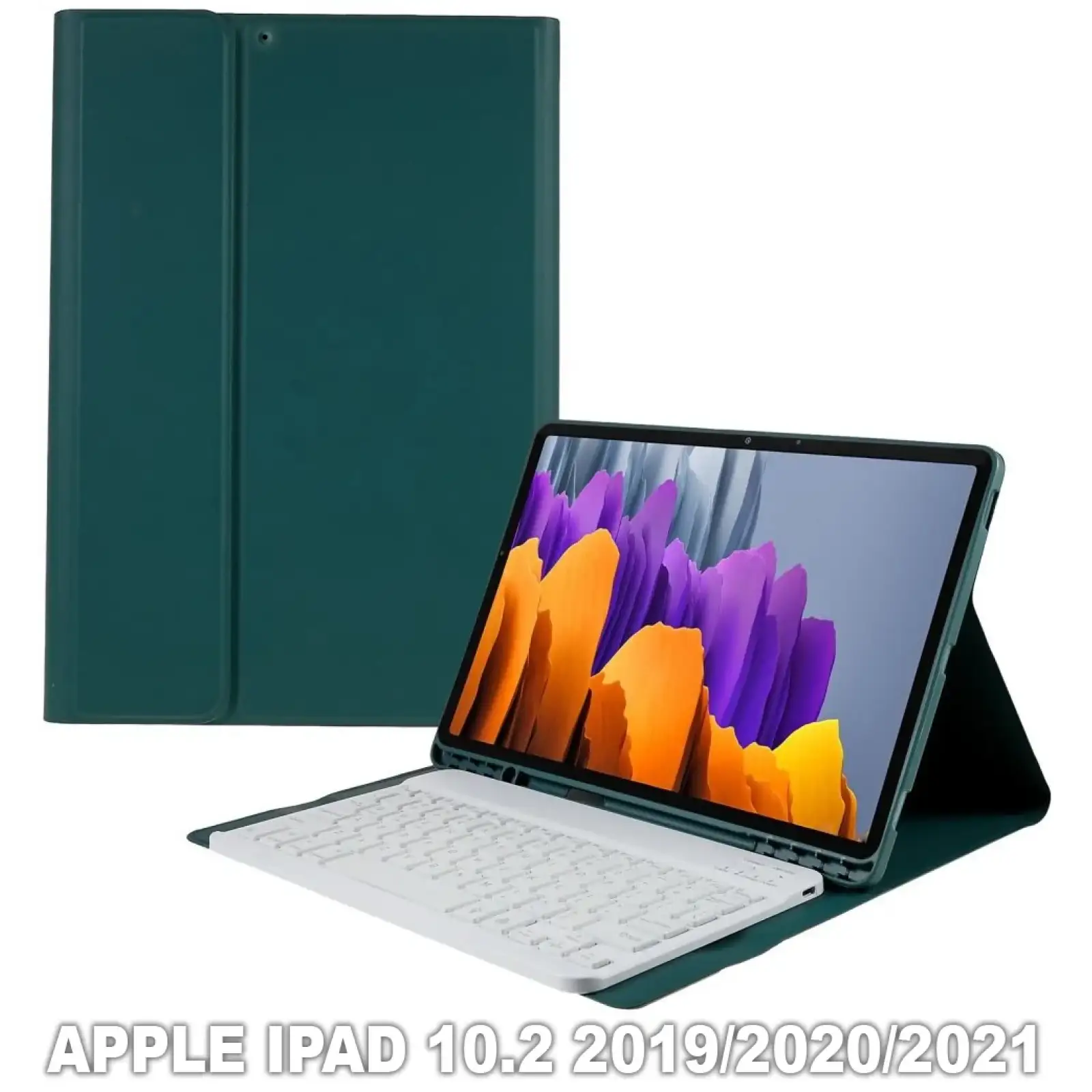 Чохол-книжка з бездротовою клавіатурою BeCover для Apple iPad 10.2 2019/2020/2021 Dark Green (709676)