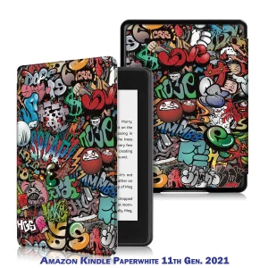 Цвет: Черный - Чехол-книжка BeCover Smart Case для Amazon Kindle Paperwhite 11th Gen. 2021 Graffiti (707214)