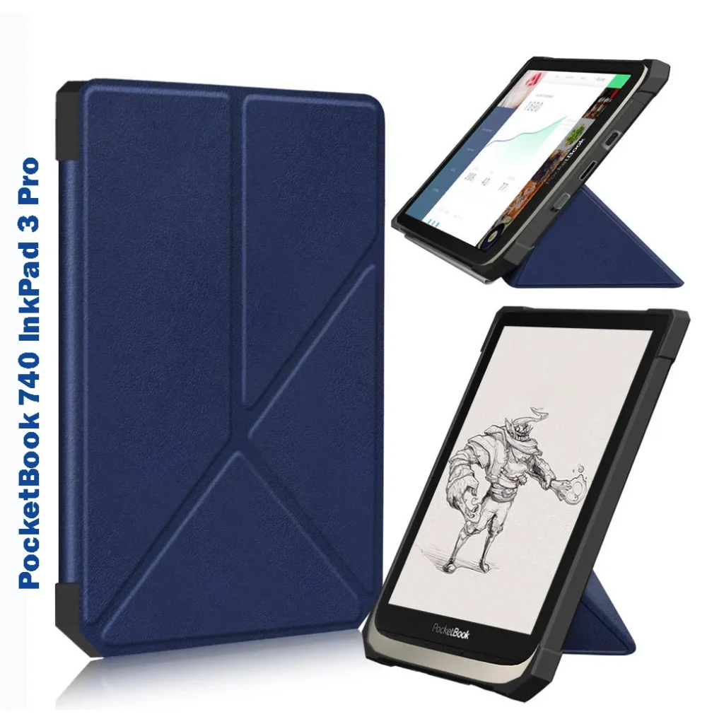 Обкладинка Ultra Slim Origami BeCover для PocketBook 740 Inkpad 3 / Color / Pro Deep Blue (707163)