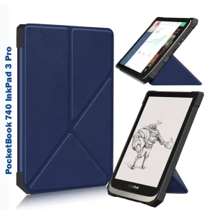 Колір: Синій - Обкладинка Ultra Slim Origami BeCover для PocketBook 740 Inkpad 3 / Color / Pro Deep Blue (707163)