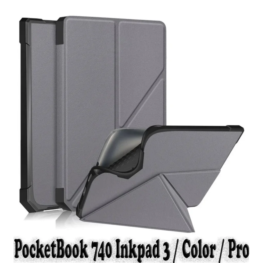 Обкладинка Ultra Slim Origami BeCover для PocketBook 740 Inkpad 3 / Color / Pro Gray (707455)