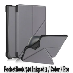Колір: Сірий - Обкладинка Ultra Slim Origami BeCover для PocketBook 740 Inkpad 3 / Color / Pro Gray (707455)